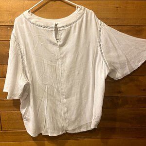 White Closed Front Summer Top